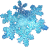 5545 flocons de neige fond bleu wallfizz